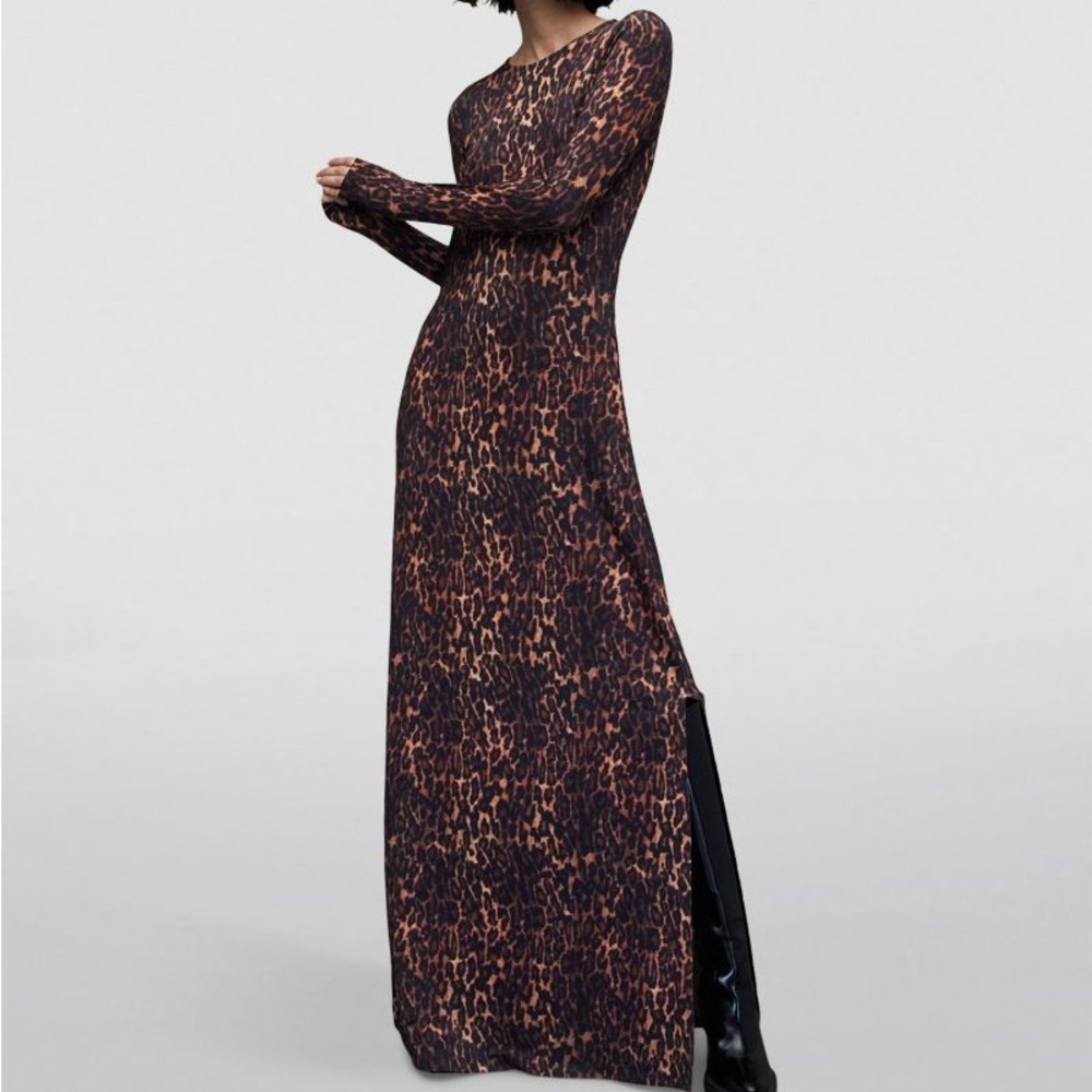 NWOT ALLSAINTS KATLYN EVITA LEOPARD DRESS SIZE 2